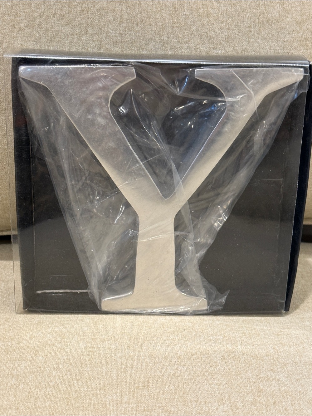 Silver Heavy Decorative Letter Y Accent Initial